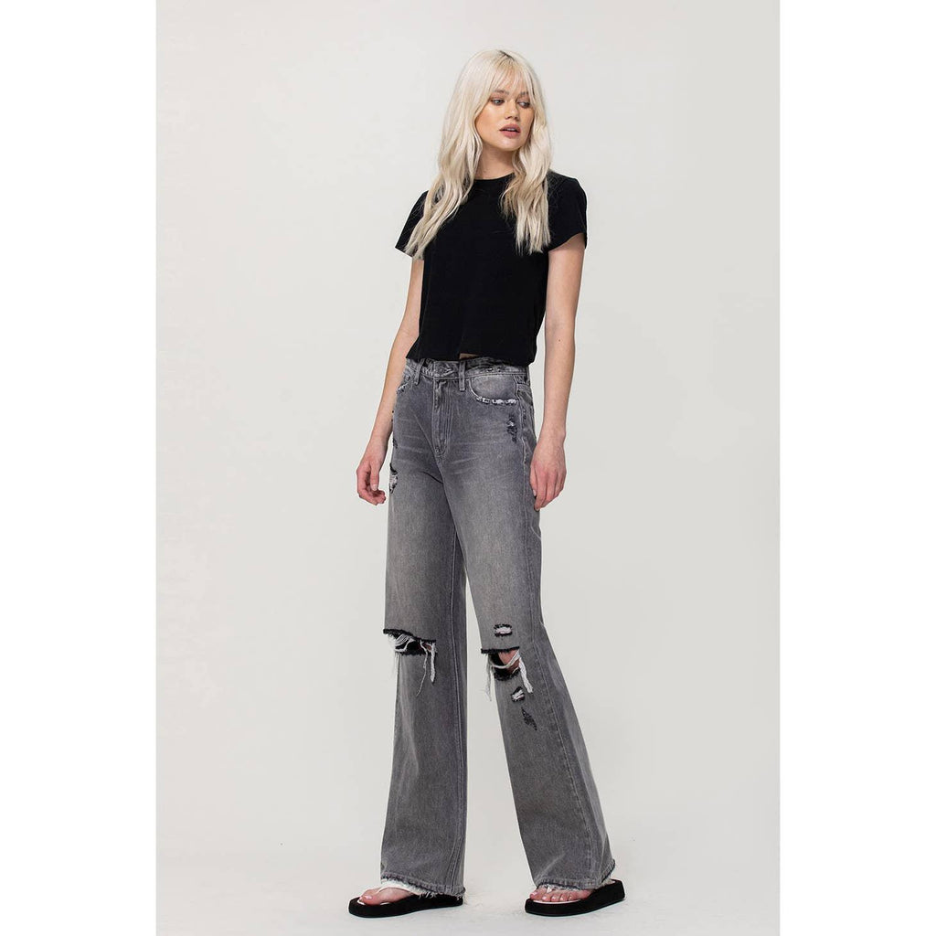 90'S VINTAGE FLARE JEANS | GRANITE