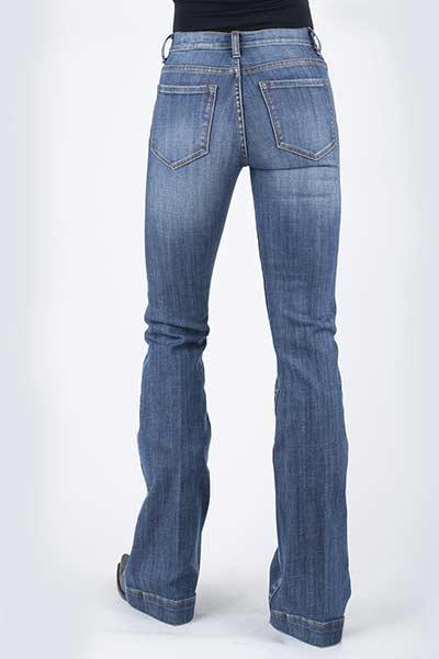 WOMENS JEAN 921 HIGH RISE FLARE FIT PLAIN BACK PKT WIDE FRONT POCKET 11-054-0921-2402 BU
