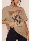 Wild West Cowboy Oversized Top - Mineral Taupe