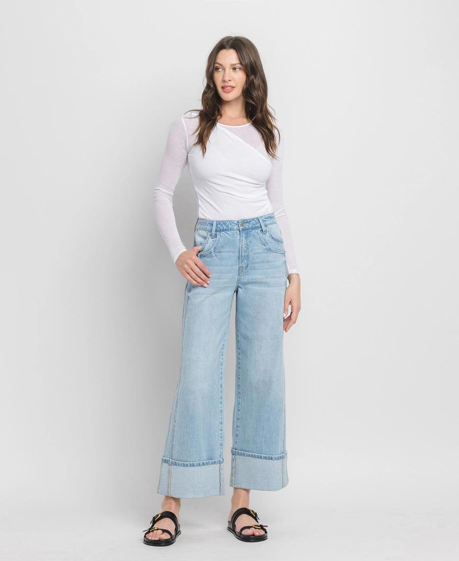 Super High Rise Baggy Wide Leg Jeans | Streamlined