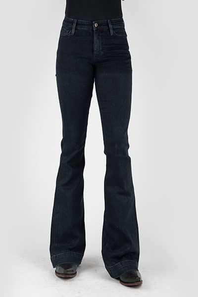 WOMENS JEAN 921 HIGH RISE FLARE FIT PLAIN BACK PKT HIGHRISE FLARE 11-054-0921-2414 BL