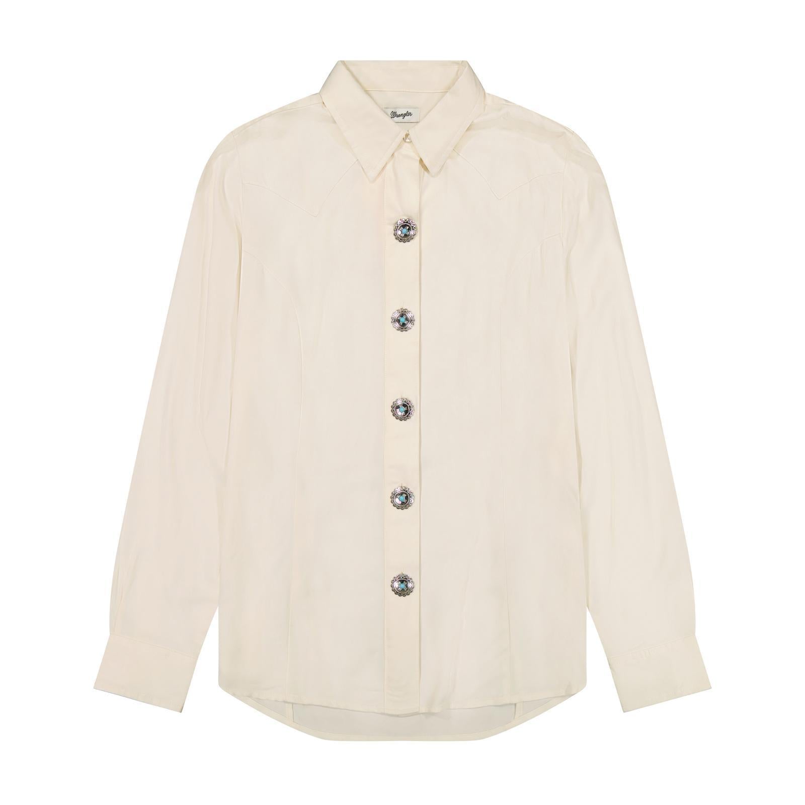 Wrangler Retro® Punchy Western Button Shirt - White