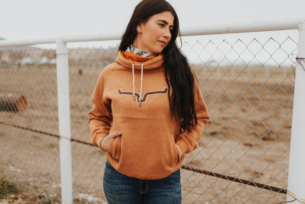 KIMES WOMEN'S TWO SCOOPS FLEECE - RUSTY HEATHER