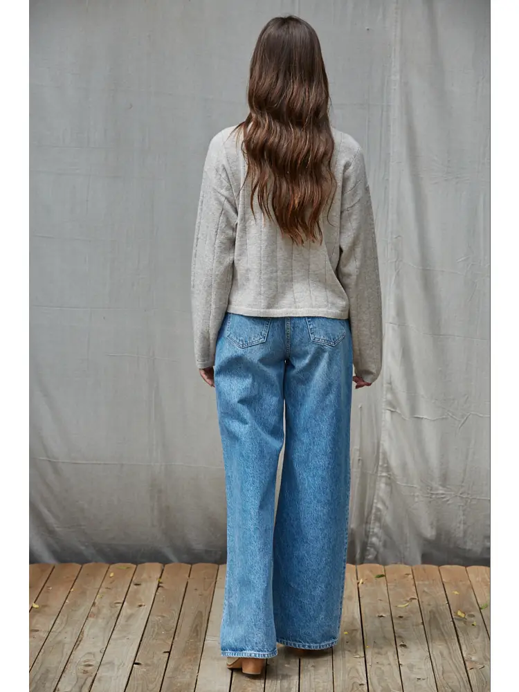 Knit Sweater Button Down Long Sleeve Cardigan Top