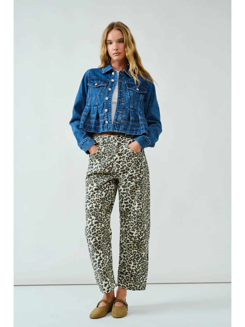 Lovely Peplum Denim Jacket