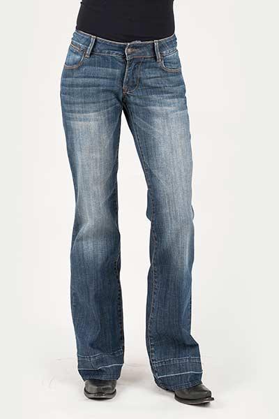 WOMENS JEAN 214 FIT TROUSER STYLE SLASH BACK POCKET W/COIN POCKET OWS11-054-0214-0331 BU