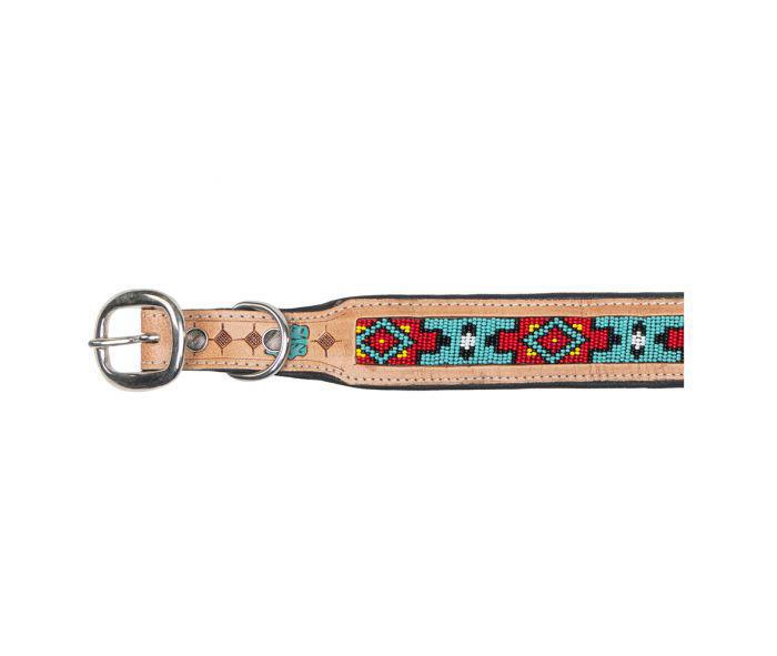 Poppy of the Plains Hand-tooled Dog Collar