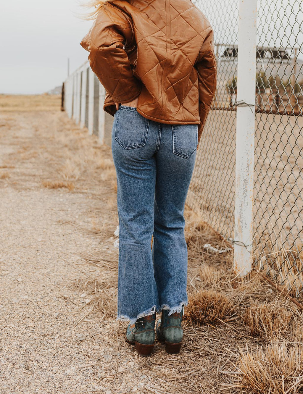 Faux Leather Quilted Jacket