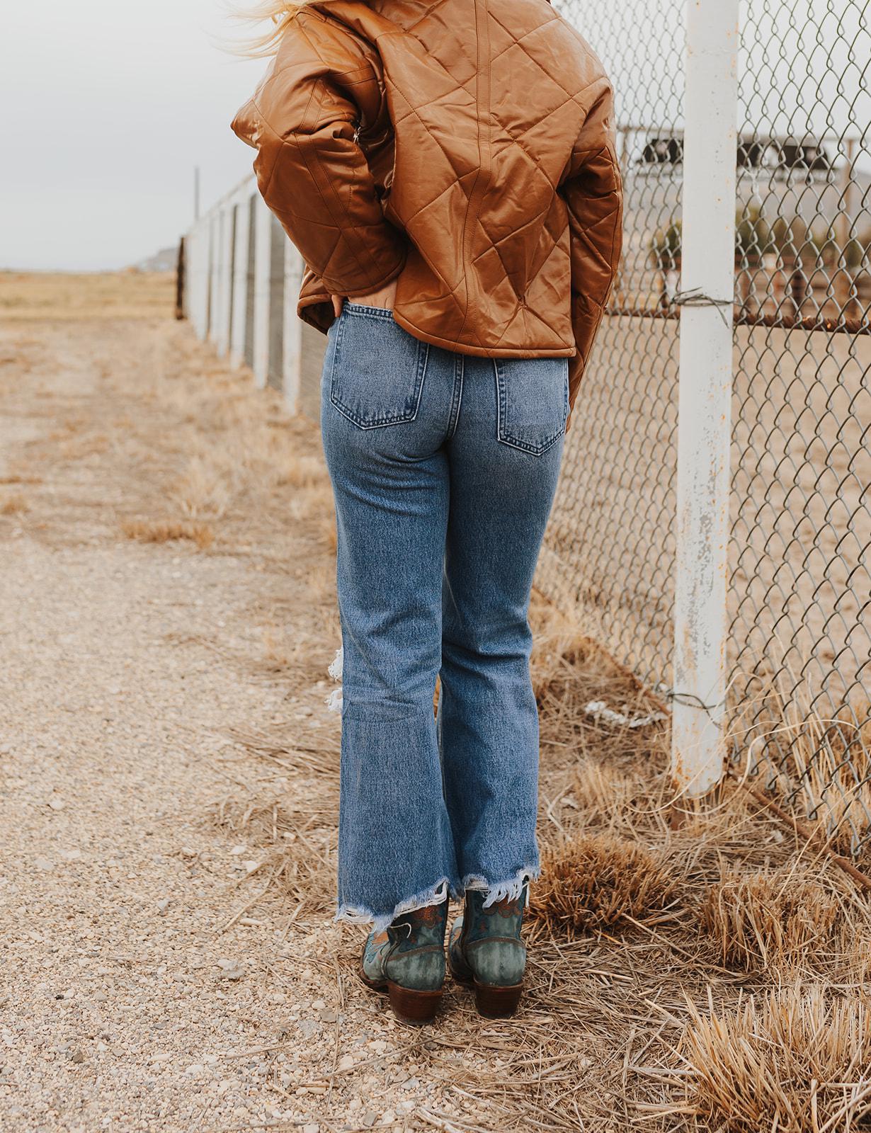 Faux Leather Quilted Jacket