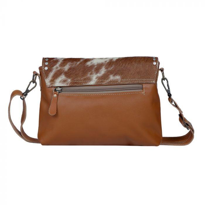 Myra Blossom etched Leather & Hair On Bag - S-3380