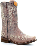 KD BROWN EMBROIDERY SQ. TOE E1315