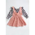 LEOPARD RUFFLE TOP WITH DRESS OUTFIT