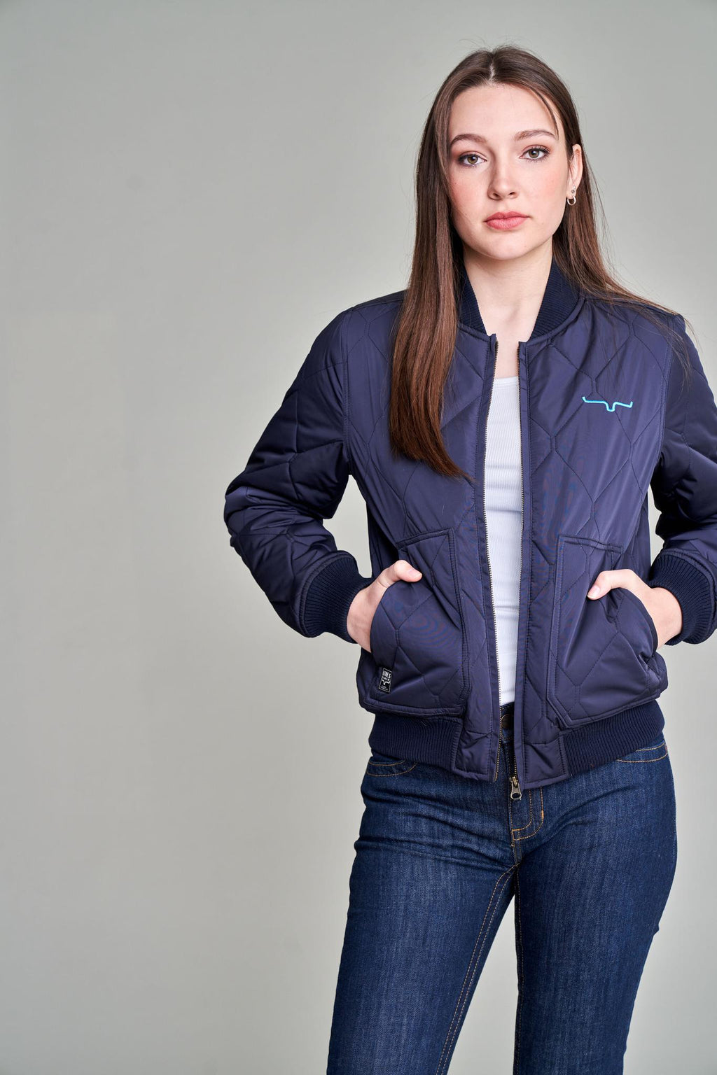 KIMES WOMEN'S MARINOS BOMBER OUTERWEAR - NAVY