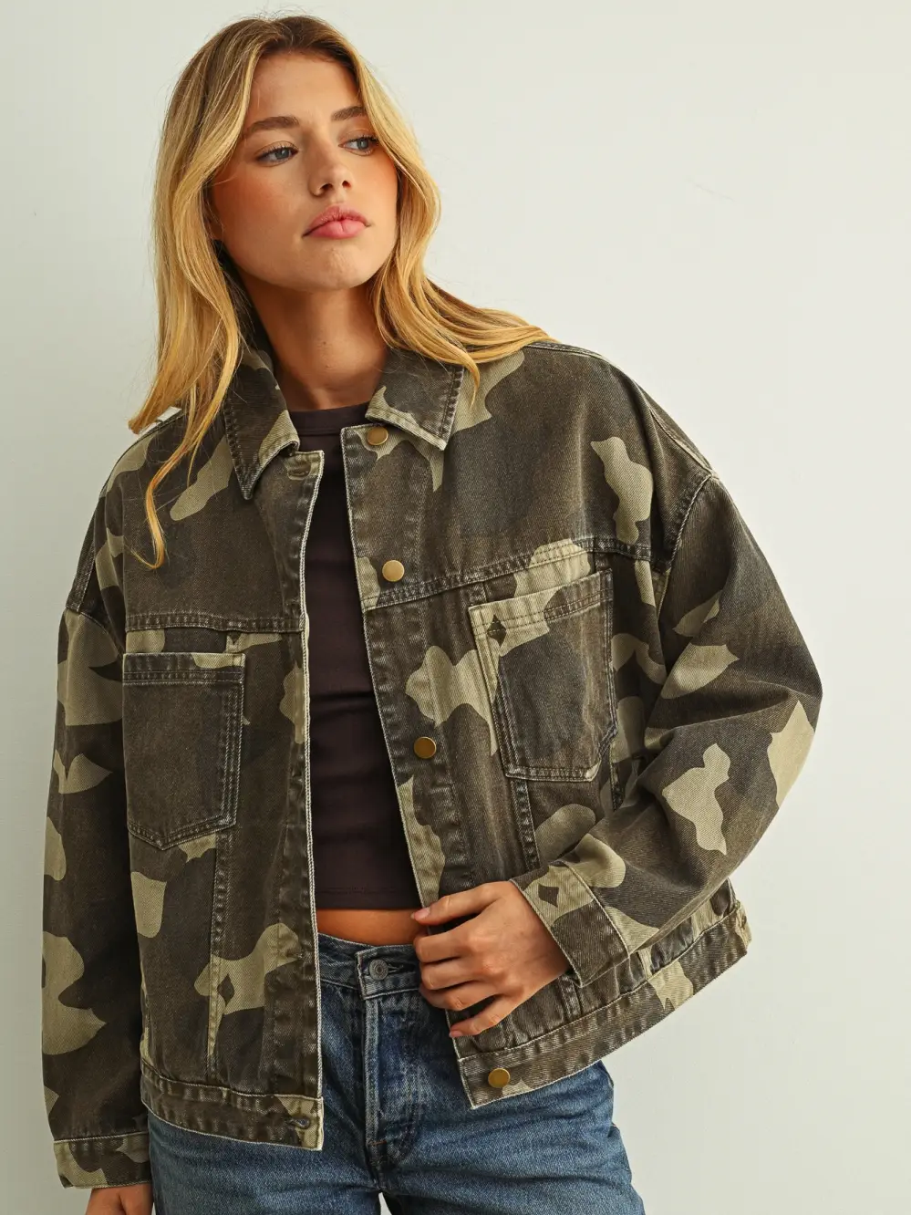Camo Printed Regular Jacket