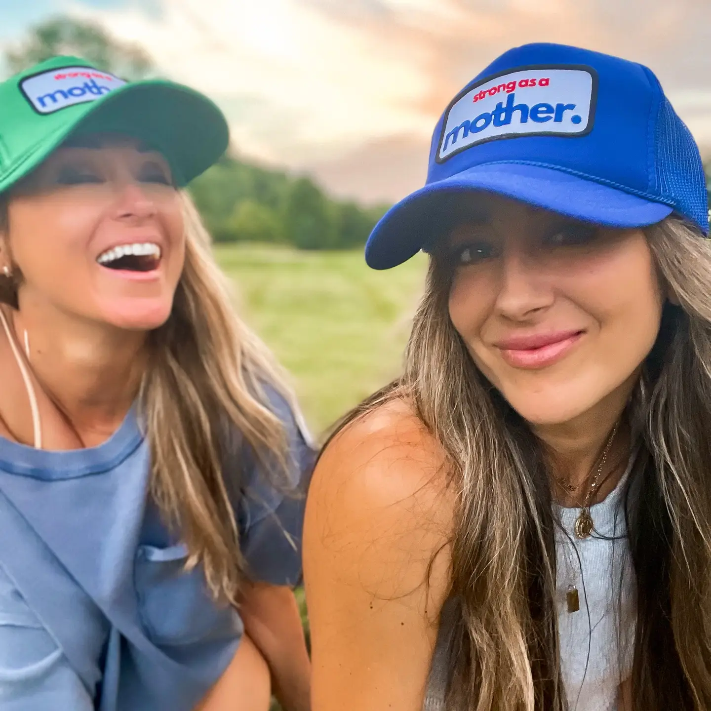 Strong As A Mother® Patch Trucker Hat - Royal Blue
