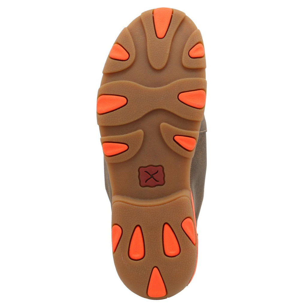 YOUTH DRIVING MOCCASINS - BOMBER/NEON ORANGE YDM0006