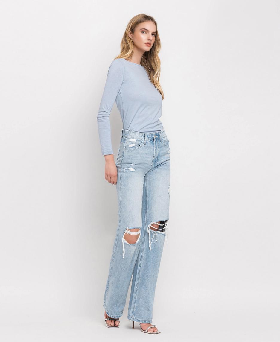 90's Vintage Super High Rise Flare Jeans | Sunny Plains