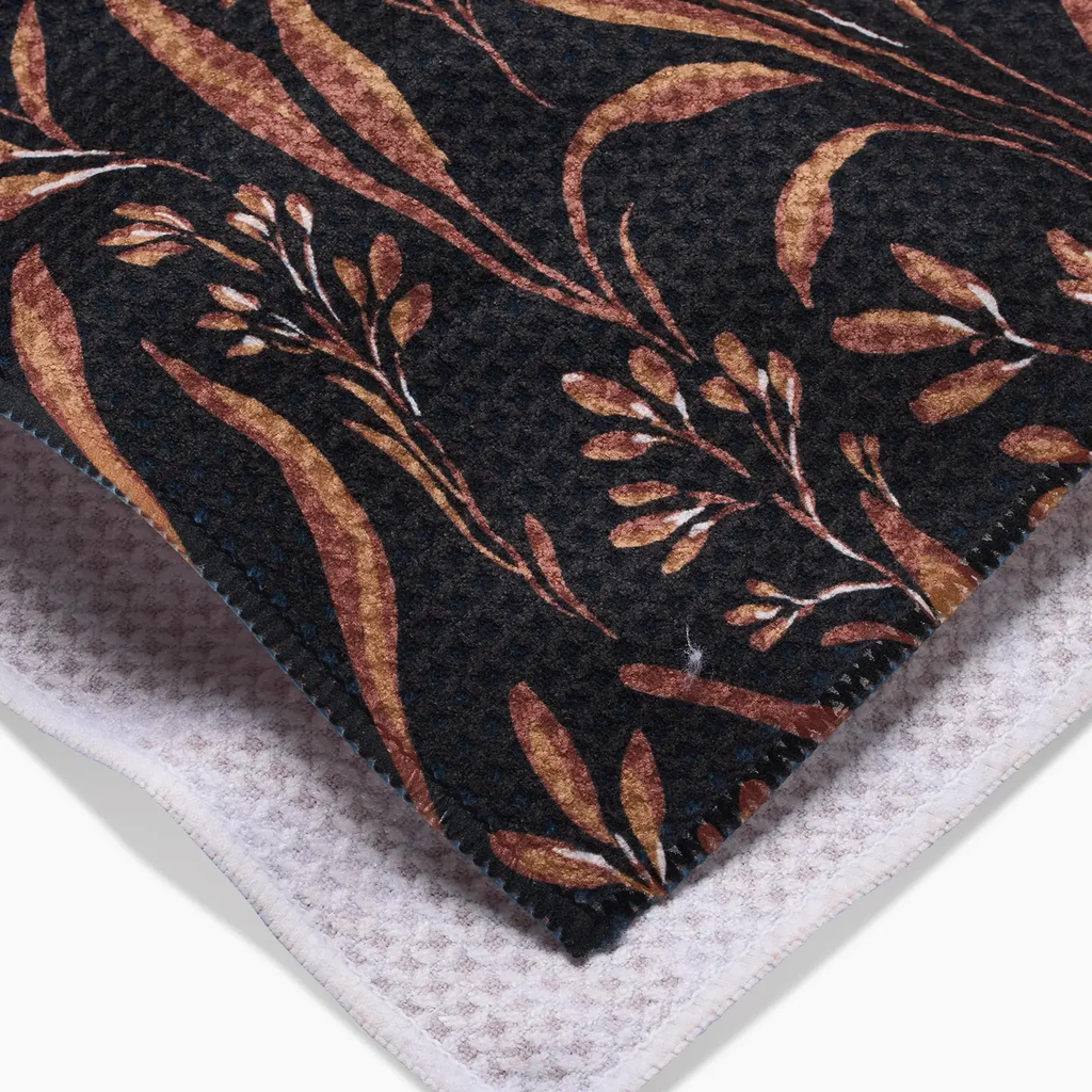 Vintage Grass Black Tea Towel