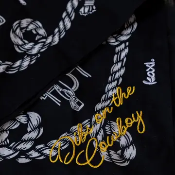 BLACK DIBS ON THE COWBOY WESTERN BANDANA