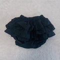 BABY RUFFLE BUMMIES - SOLID BLACK
