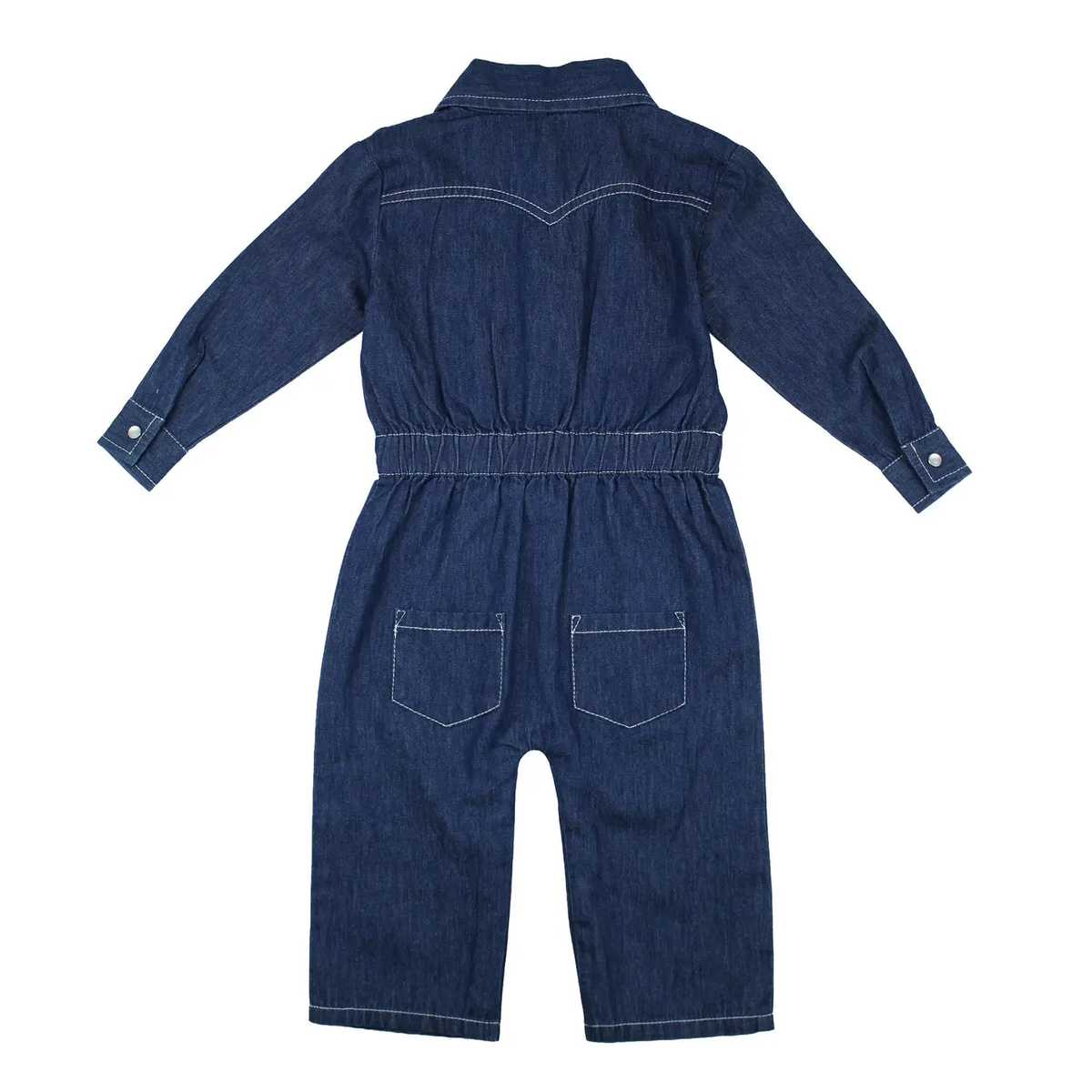 True Blue | Kids' Western Denim Long-Sleeve Romper