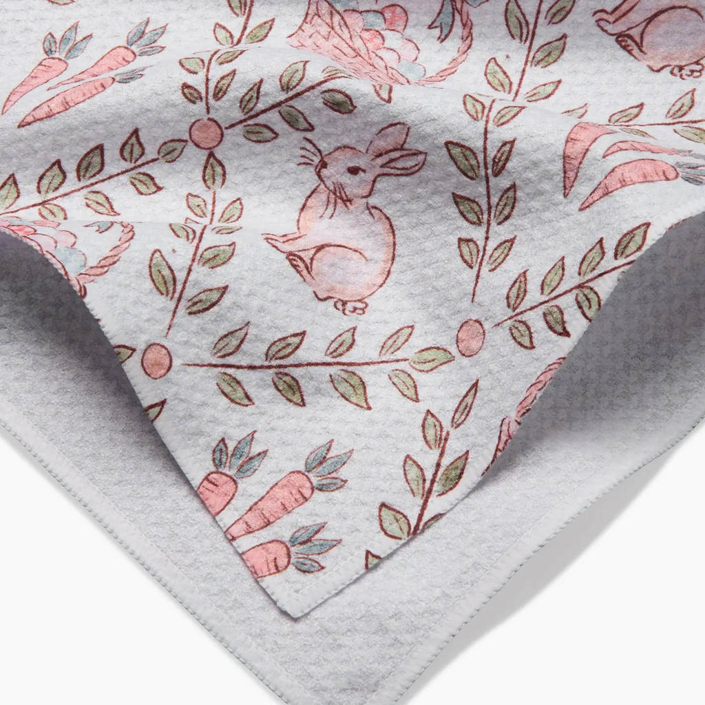 Hopscotch Harvest White Tea Towel