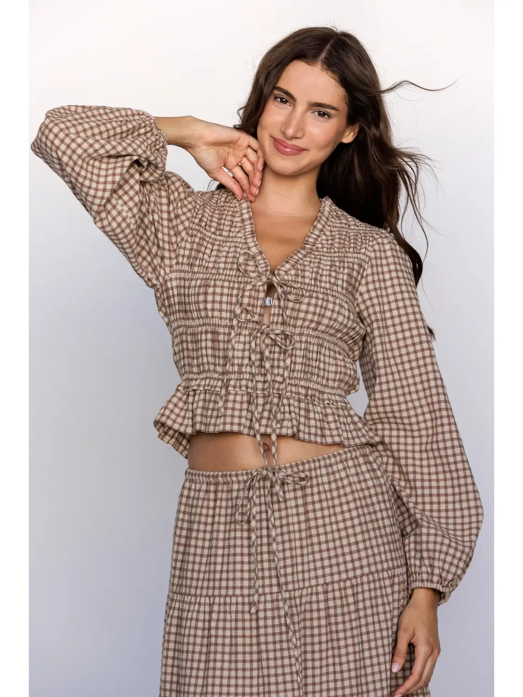 GINGHAM Smocked Top
