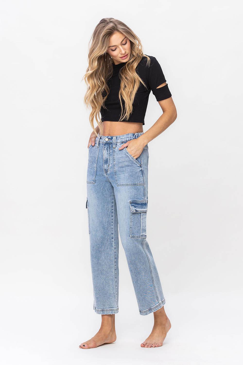 HIGH RISE DAD CARGO PANT - CREATIVE