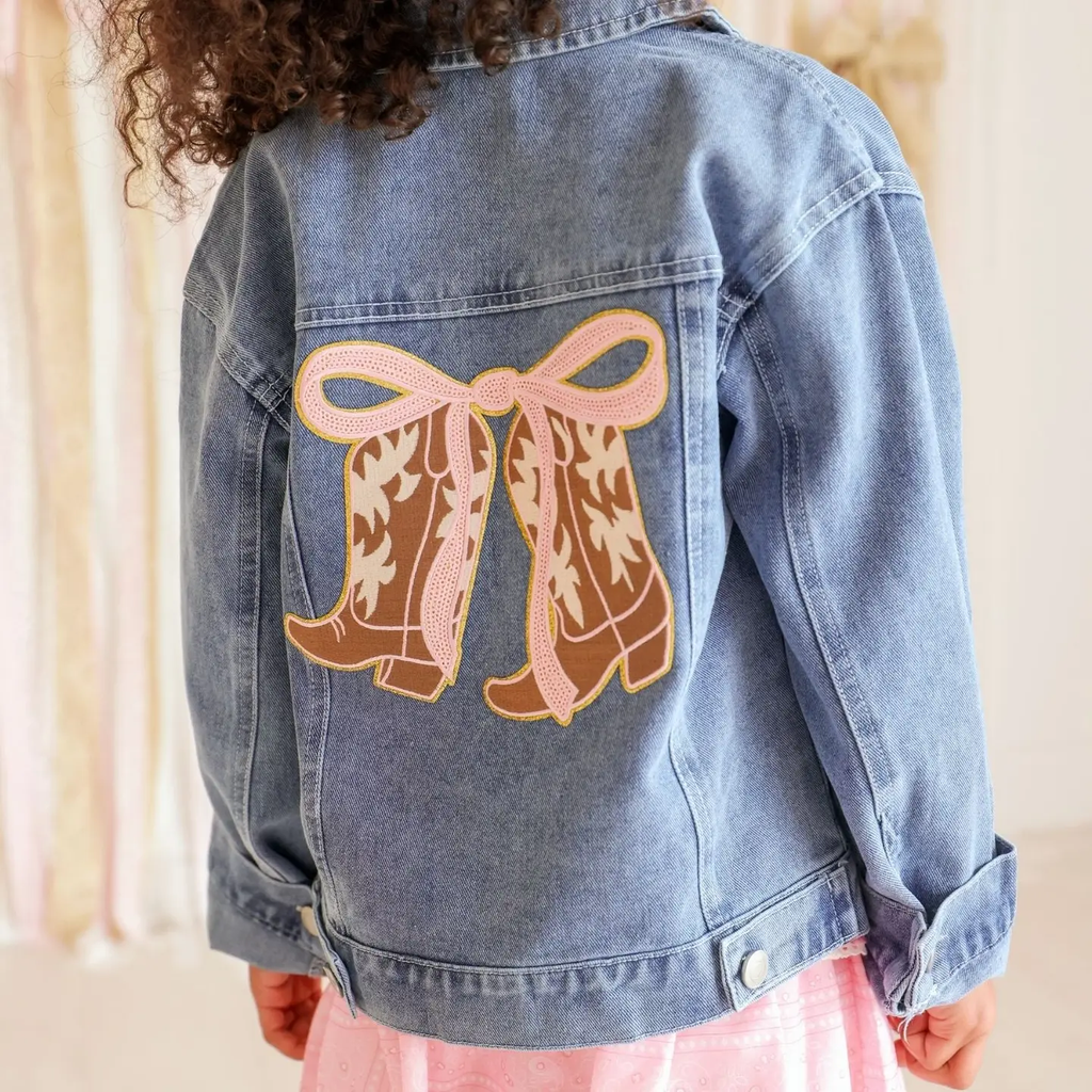 Cowgirl Cutie Patch Western Denim Jacket - Kids Clothing