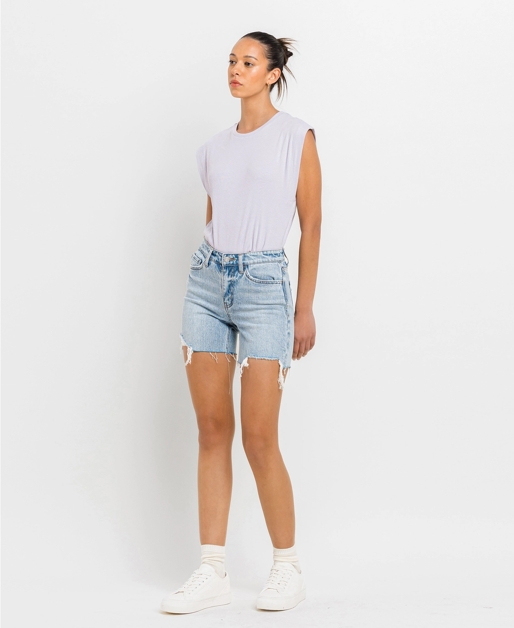 High Rise Midi Shorts | Double Trouble