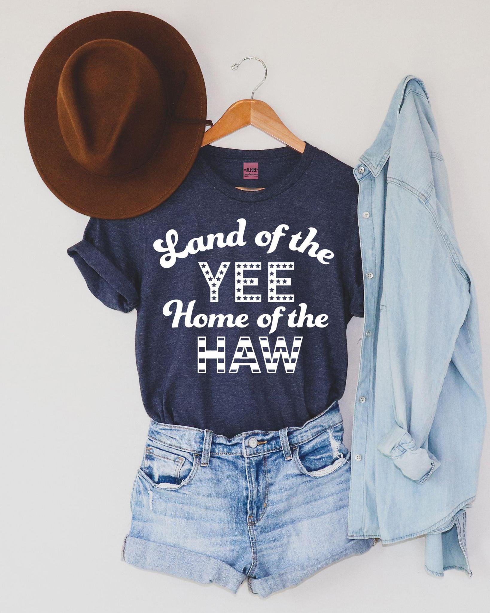 Land of the Yee Home of the Haw - Heather Denim