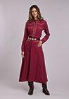 WOMENS SKIRT  STETSON BASIC SOLIDS 3155 SOLID RAYON TWILL - WINE,