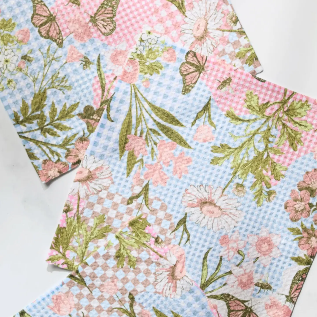 Floral Collage Dishcloth Set