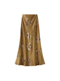 Floral Skirt - Camel