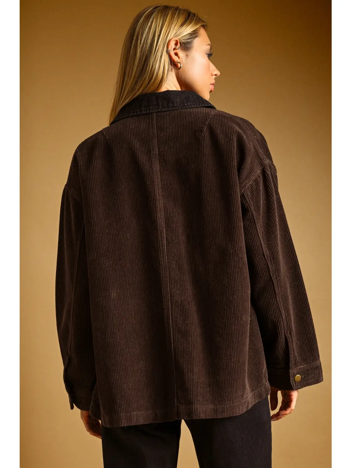 Corduroy Button Front Barn Jacket