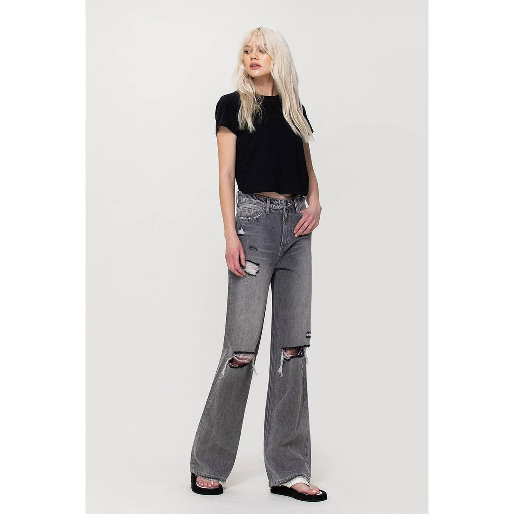 90'S VINTAGE FLARE JEANS | GRANITE