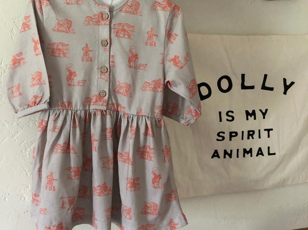 Girls Buffalo Round-Up Organic Cotton Boho Dress