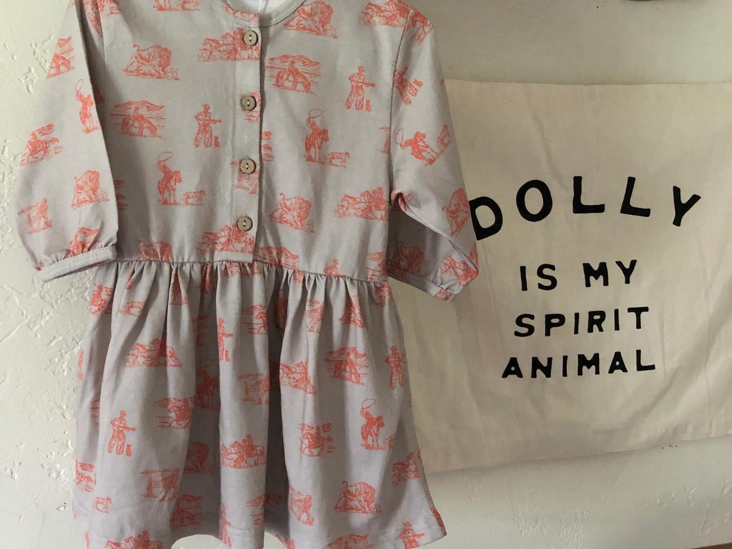 Girls Buffalo Round-Up Organic Cotton Boho Dress