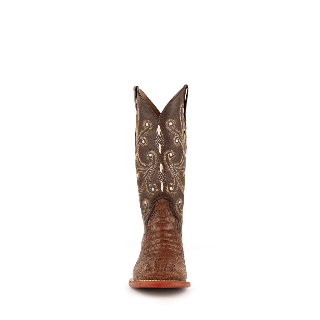 Ladies Print Caiman Stampede S-Toe Sport Rust/Chocolate