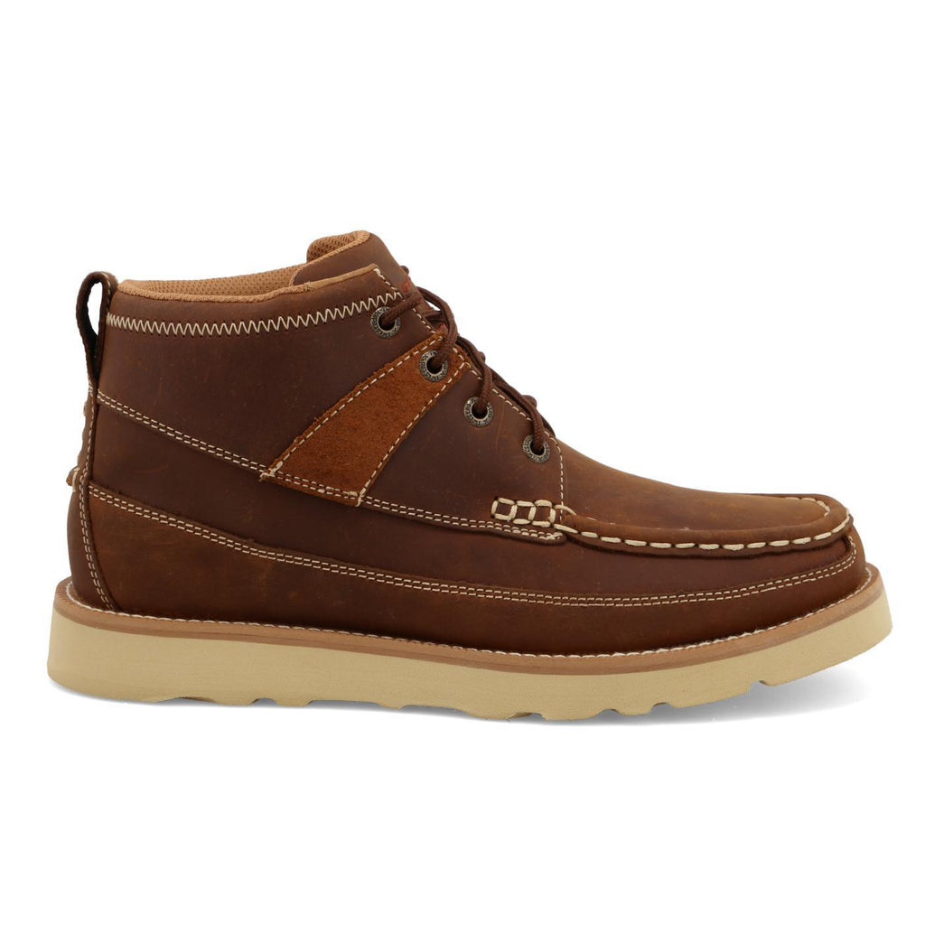 4" WEDGE SOLE BOOT - OILED SADDLE   WCA0074