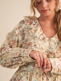 Paisley Print Lace Trim Quilted Top