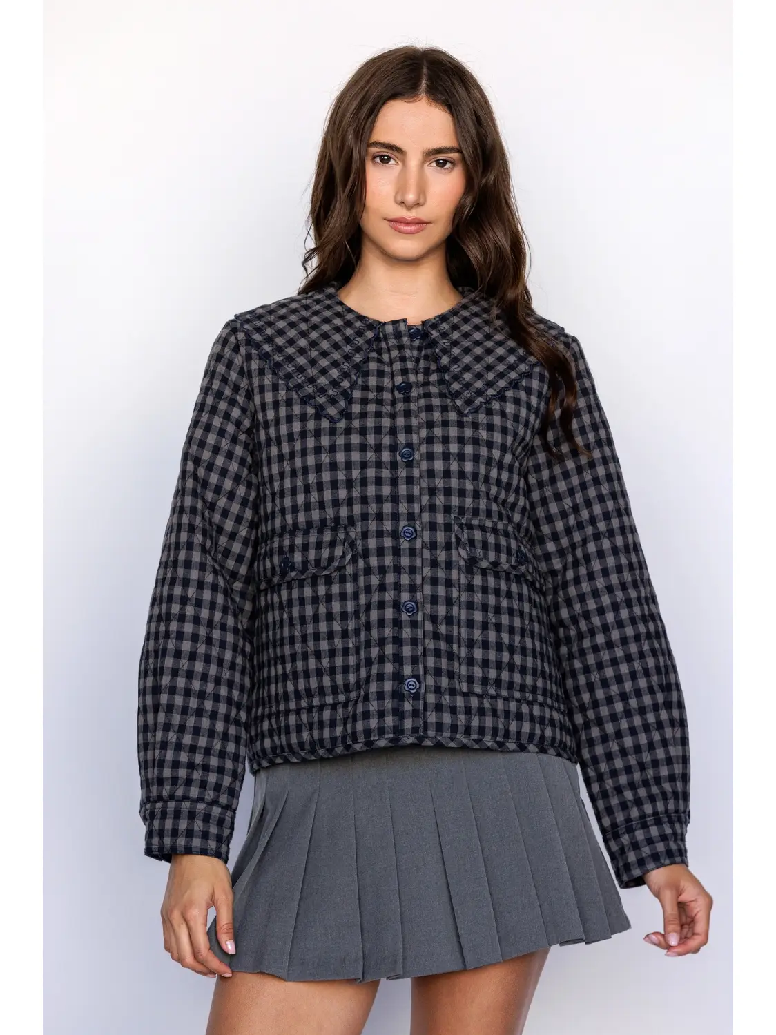 GINGHAM Quilted Jacket