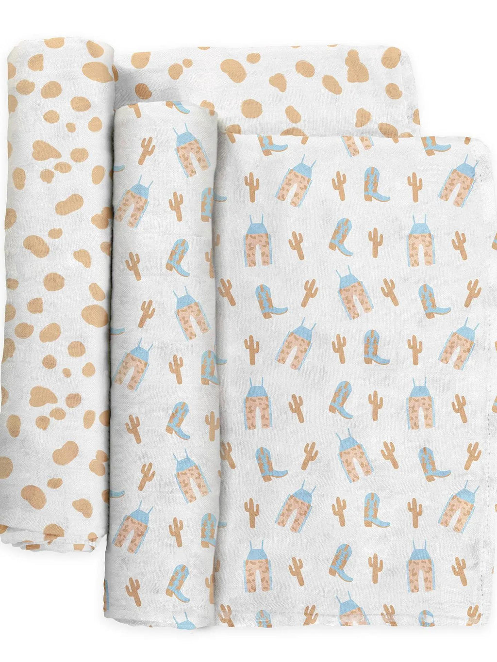 Swaddle Blanket Set Howdy Partner - Blue