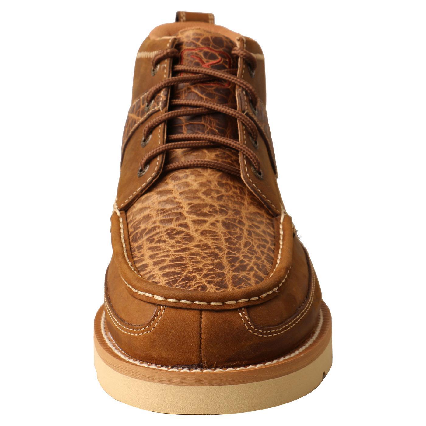 4" Wedge Sole Boot - Distressed Saddle & Cognac MCA0043
