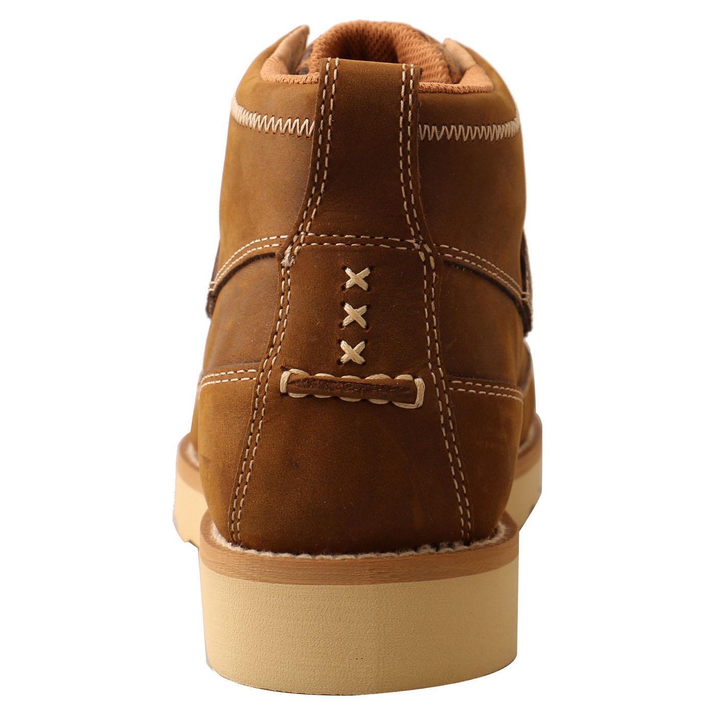 4" Work Wedge Sole Boot - Distressed Saddle & Cognac MCAN002