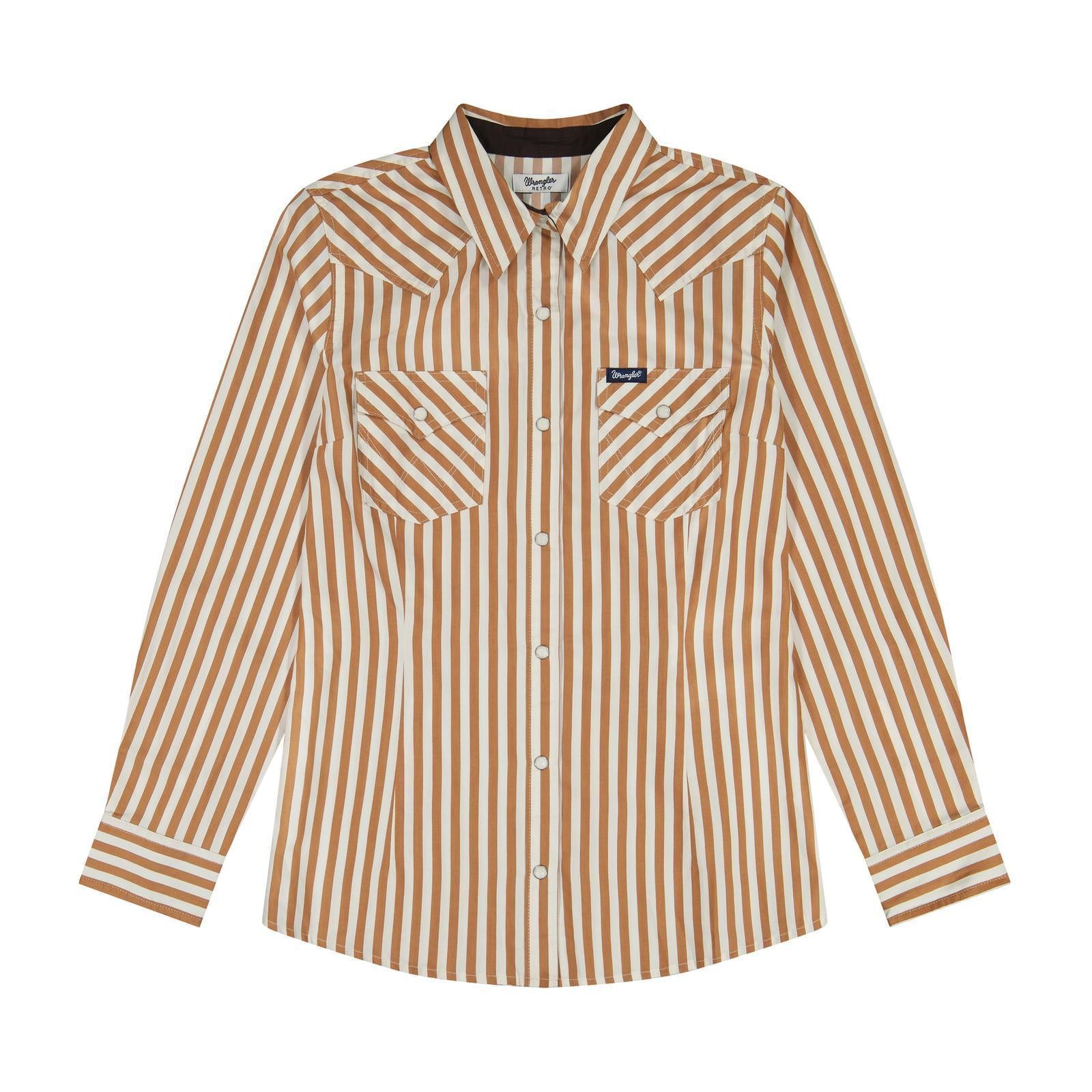 Wrangler Retro® Western Dress Snap Shirt - Brown