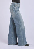 Stetson Women's Jean - 675 Mid Rise Wide Leg 11-054-0675-1200 BU