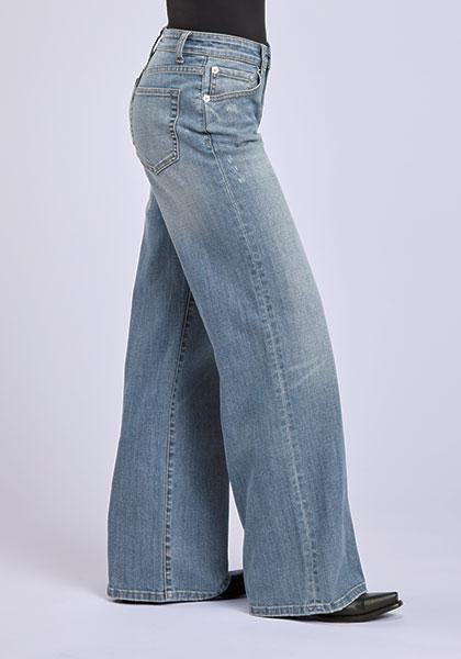 Stetson Women's Jean - 675 Mid Rise Wide Leg 11-054-0675-1200 BU