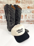 California Cowboy Embroidered Hat Blk/White