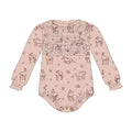 ORGANIC SMOCKED CHEST BODYSUIT - RODEO ROSE